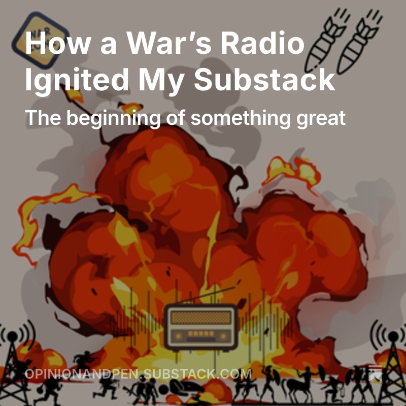 How a War's Radio Ignited My Substack blog post cover about Radio Biafra and writing inspiration